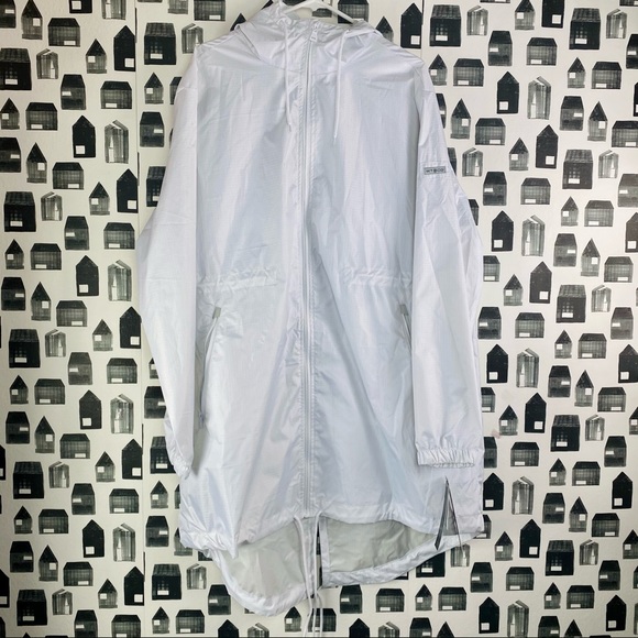 WToo | Men’s NWT White Long Windbreaker Jacket